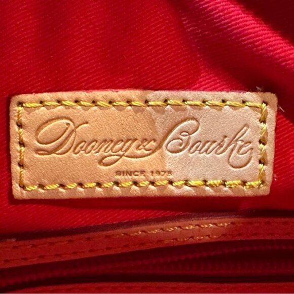 Dooney & Bourke Chevron‎ Stripped Leather Satchel Handbag - Picture 10 of 13